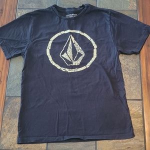 Volcom, Boys xl, Black with pale yellow/green icon